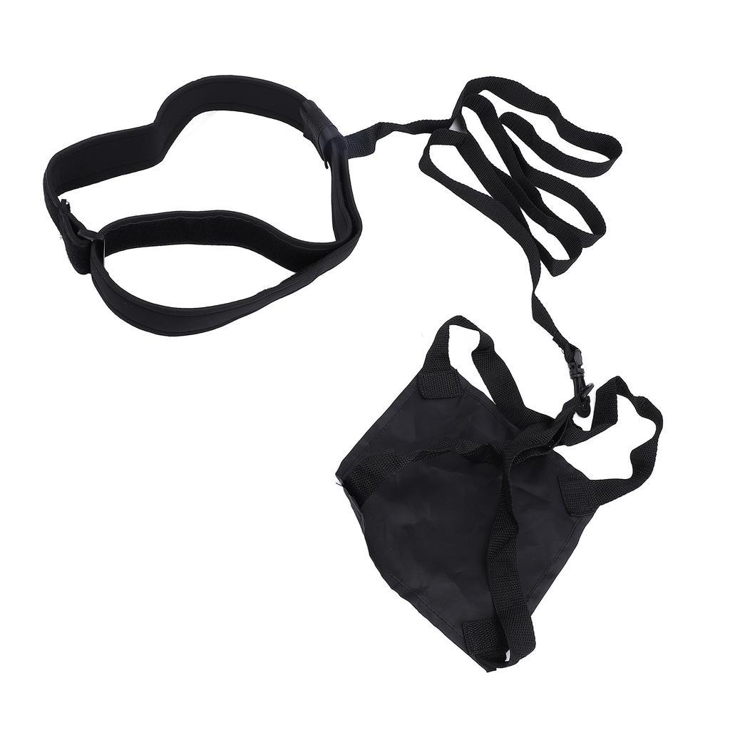 Schwimm-Fallschirm Professionelles Sicheres Tragbares Schwimm-Widerstandstraining Gürtel-Set für Kinder Erwachsene 30 cm / 11,8 Zoll Schwarz