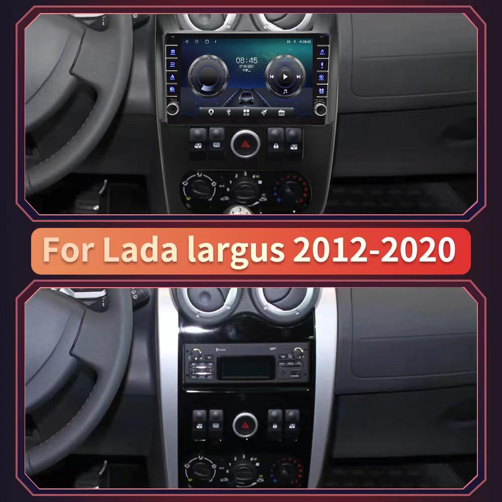 Android 2 Din autorádio Multimediální video přehrávač pro Lada largus 2012-2020 s knoflíkem GPS navigace Audio 1+16GB