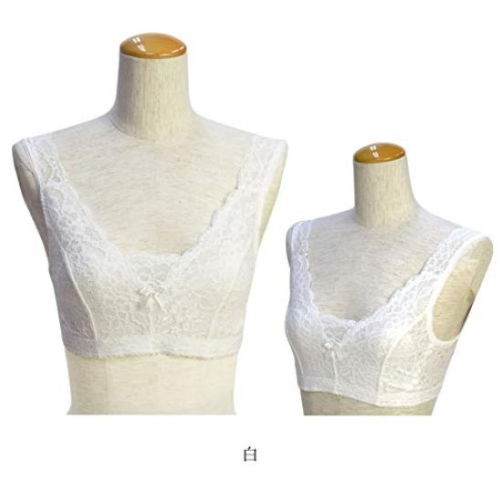 New Japanese Lace White [kimono cafe] Bra, (L)