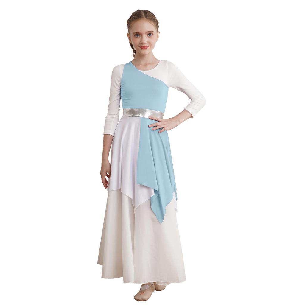 Kindermädchen-Ballett-Tutu-Tanzkleid, ärmellos, lyrisches Tanztrikot, Bühnenkostüm