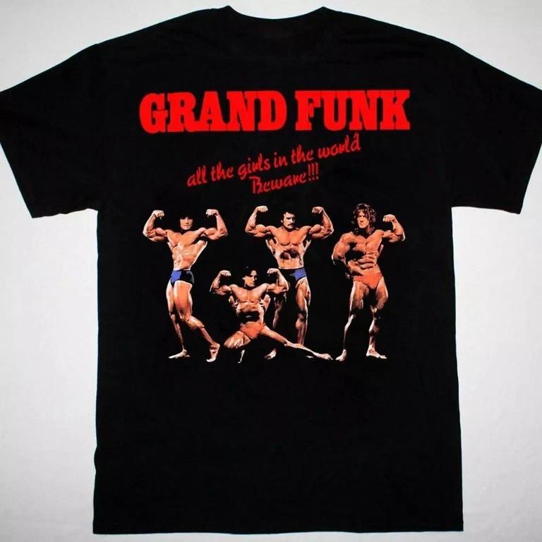 RARE! Grand Funk Railroad band Poster T-shirt Black Unisex HOT Unisex T-Shirt S