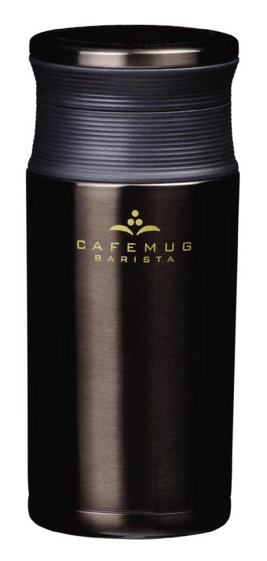 

Pearl Metal 350ml Water Bottle, Lightweight Stainless Steel Mug, Black, Cafe Mug, Barista Style, HB-2606