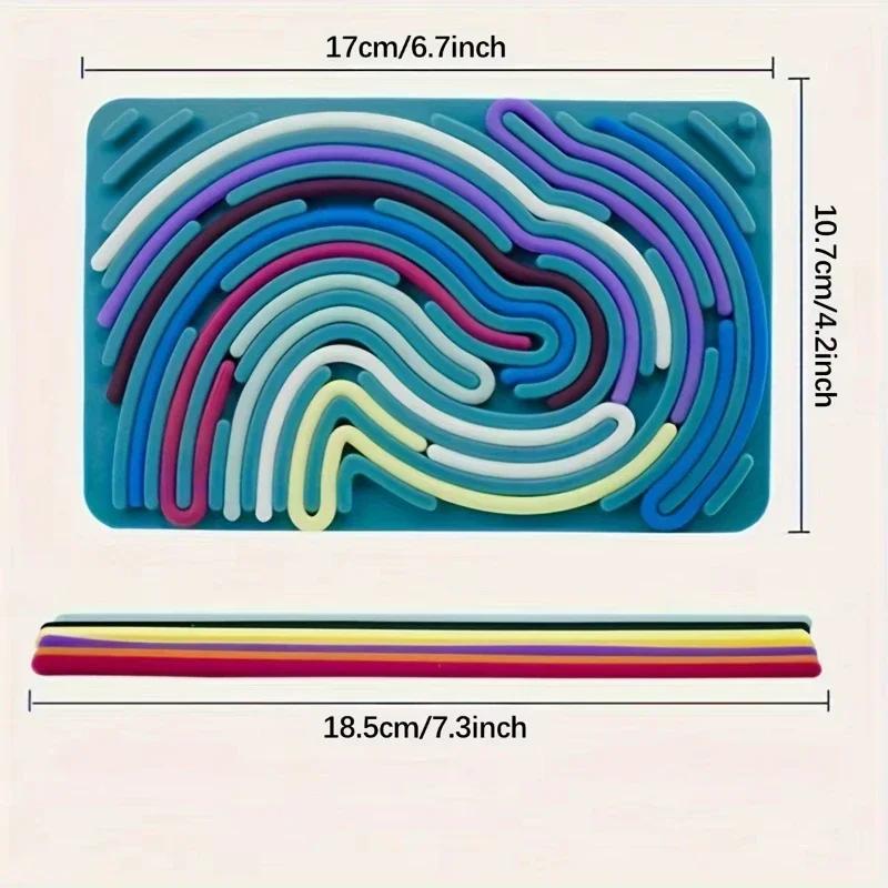 1 pz Tavola Attività Sensoriale Multicolore Giocattolo Fidget per Sollievo dallo Stress Giocattolo Puzzle per Allenare Creatività e Pensiero dei Bambini 4 Colori