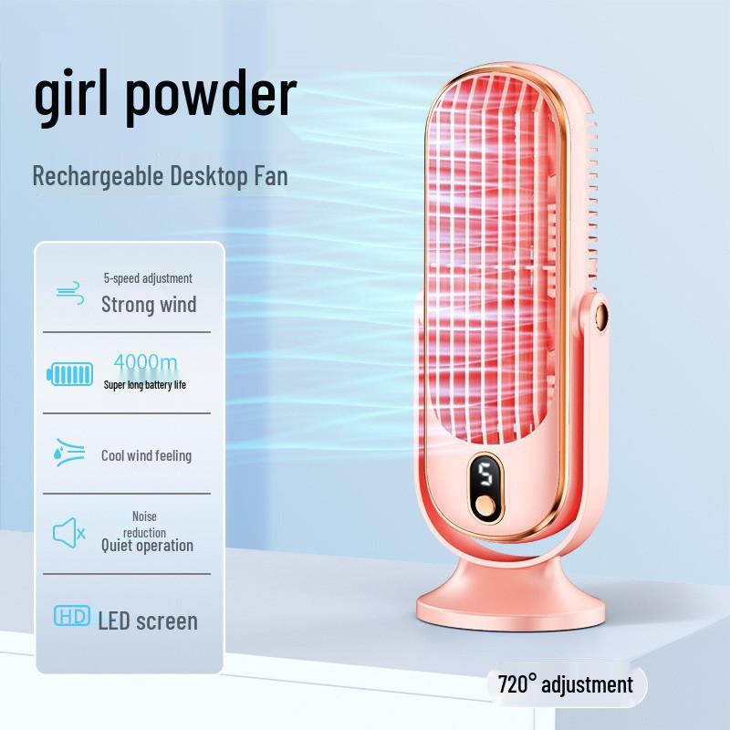 Silent Oscillating Desktop Air Conditioner Fan for Dorms and Bedrooms