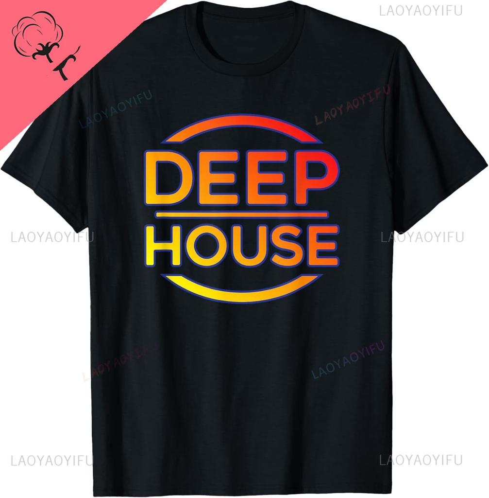 Deep House Shirt Dance Music Festival TShirt Individuality Custom Printed Graphic T Shirts Mens T Shirt Ropa Hombre