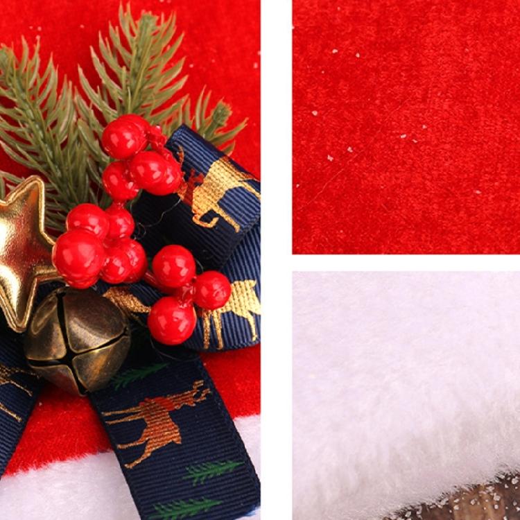 Santa Hat,Christmas Hats with Bows Xmases Holiday Hat Unisex Adults Christmas New Year Festive Holiday Party Supplies