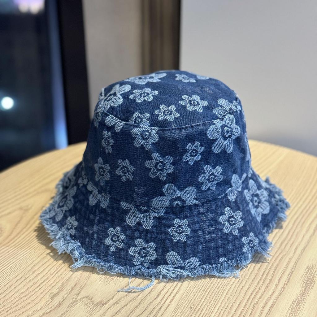 Flower Embroidered Fisherman's Hat Straw Bucket Hat Breathable Summer Beach Vacation Sun Hat