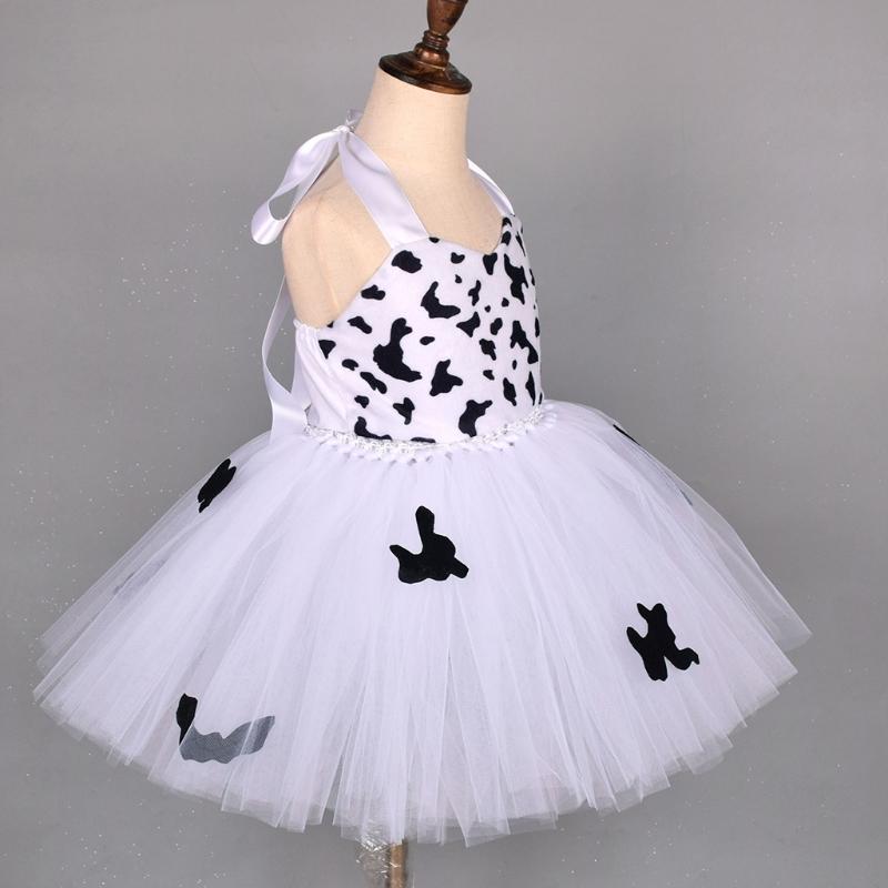 Mädchen Kuh Tutu Kleid Outfit Zoo Tier Kind Weihnachts Kostüme Kleinkind Baby Mädchen Aufführung Geburtstag Dschungel Party Kleid