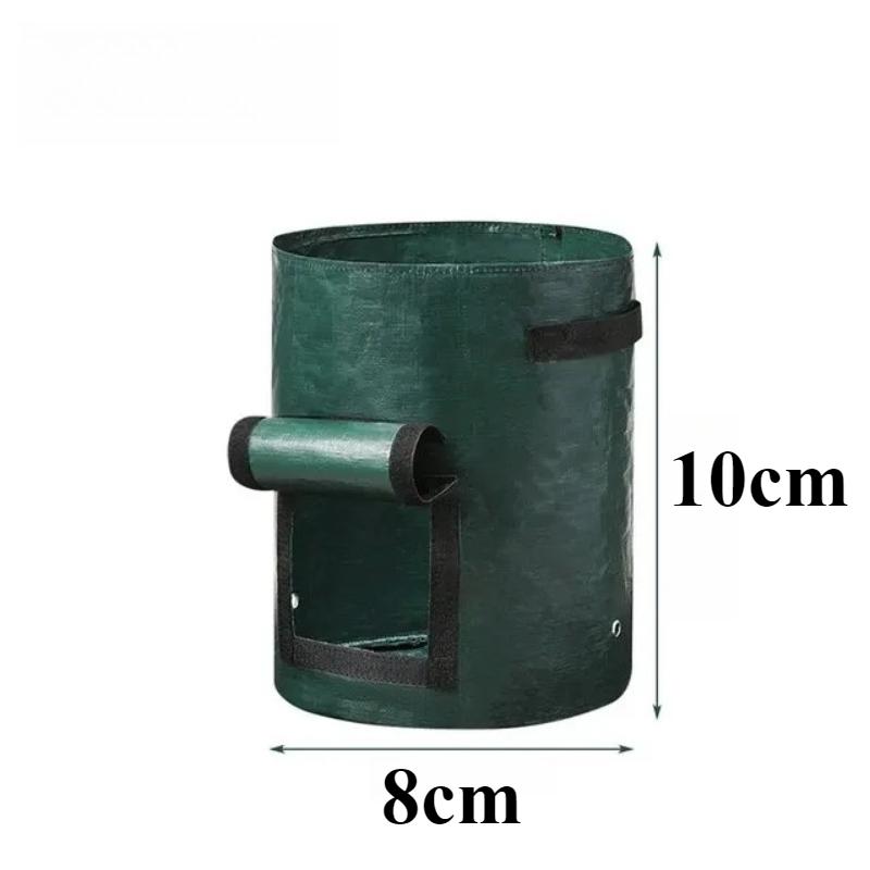 

Мешки для выращивания картофеля, 4 штуки, 10 галлонов, с клапаном и ручками, посадочные горшки для лука, фруктов, томатов, моркови, зеленые 8*10cm