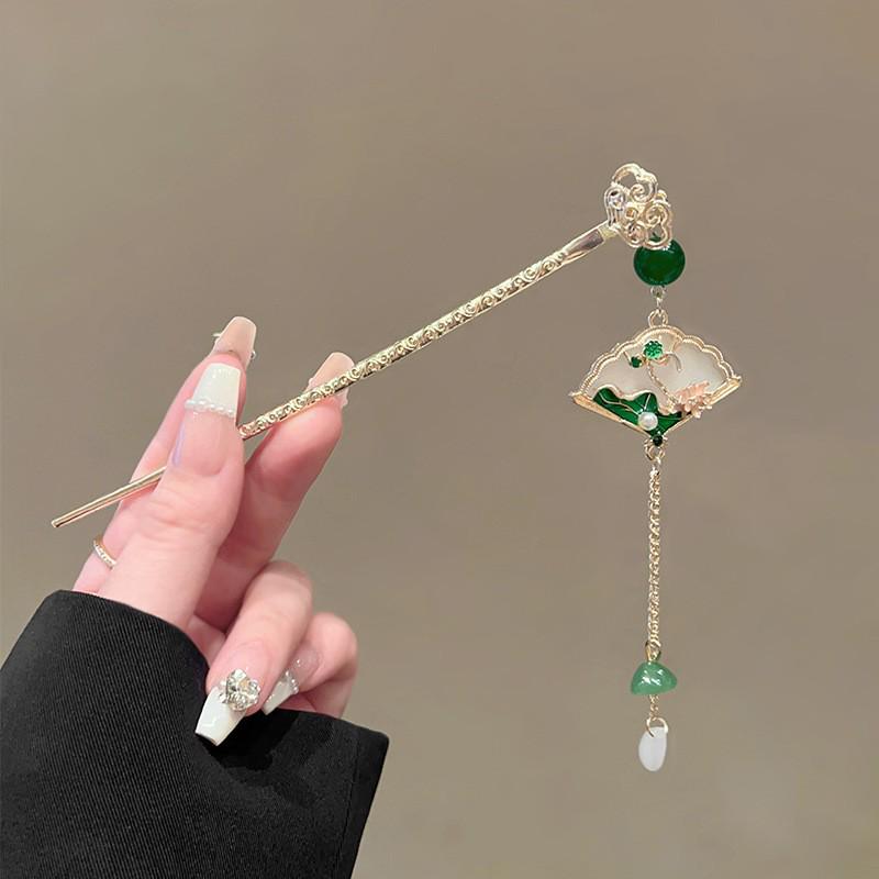 Tassel Flower Hairpin: Elegant Chinese Style Hanfu & Qipao Hair Accessory for Women
