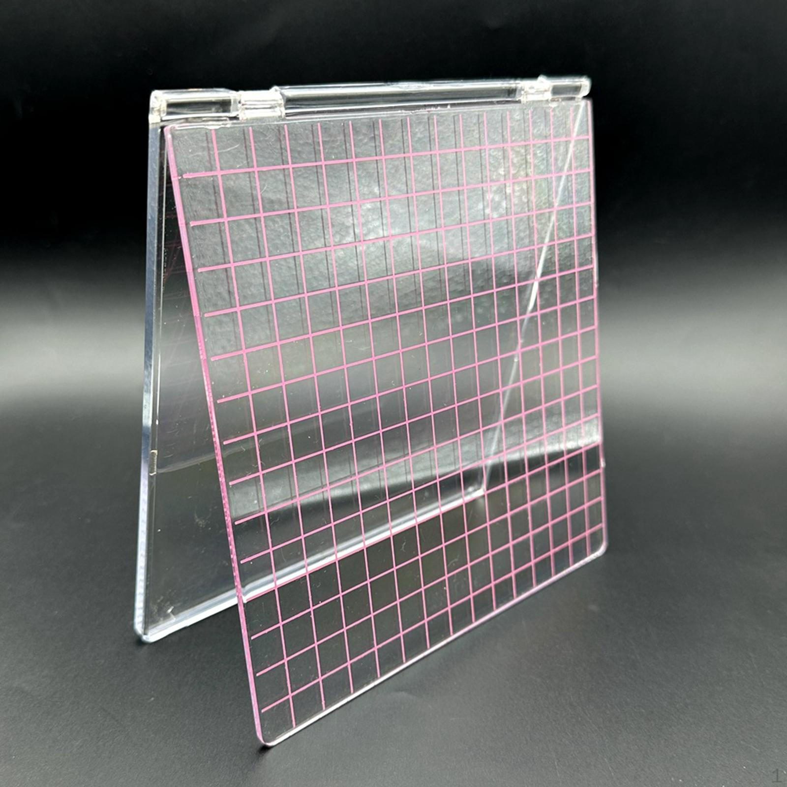 

Stamp Clear Gifts Acrylic Multifunctional Journaling Card Making with Grid Lines Positioning