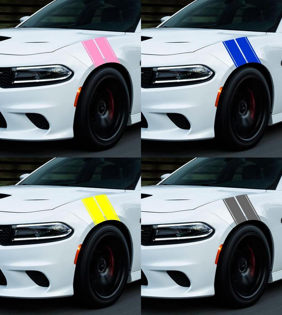 Premium Quality Hash Racing Stripe Decal For Car Truck Suv Fender Hood Bumper