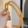1PCS Fashion Candy Color Rhinestone Hairband For Women Girls Full Diamond Super Flash double Crystal Side Hair Band Headband