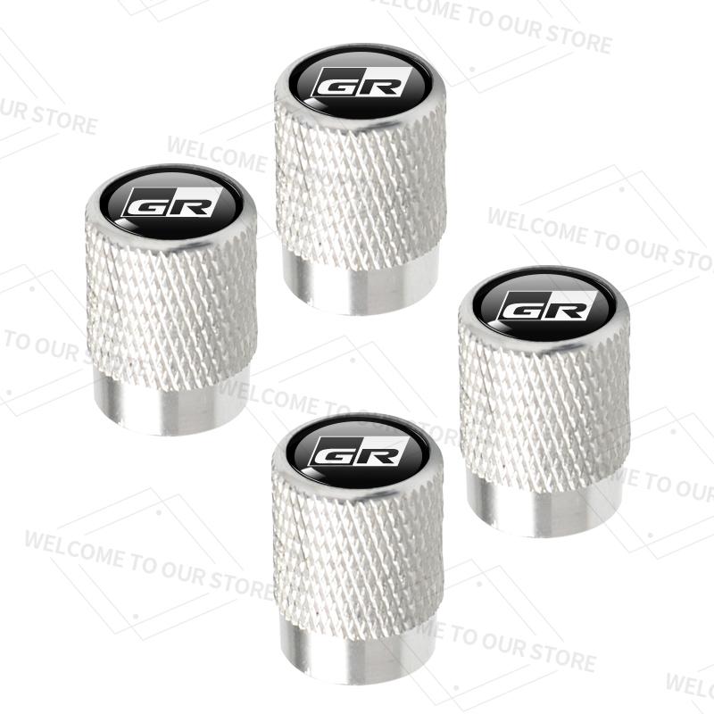 For Toyota ad114pcs/1set For Toyota GR Logo Yaris Levin Hilux Prado Prius Highlander Car Valve Caps Wheel Tires Air Tyre Stem Protective Cover TDX1
