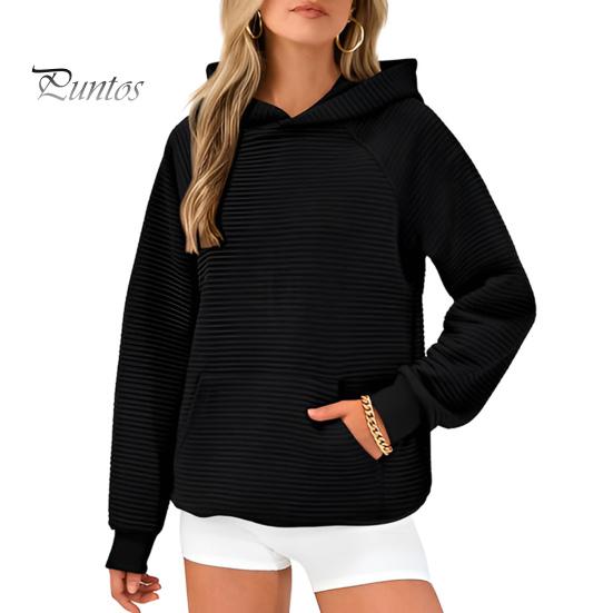 

Осень-зима Женская толстовка с капюшоном, свободная, с большим накладным карманом, однотонная, с капюшоном, эластичные манжеты, повседневная одежда, спортивная, на все случаи жизни M чёрный