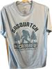 Sasquatch Microbrewery Men’s L Light Blue Graphic Tee Shirt Cotton Polyester