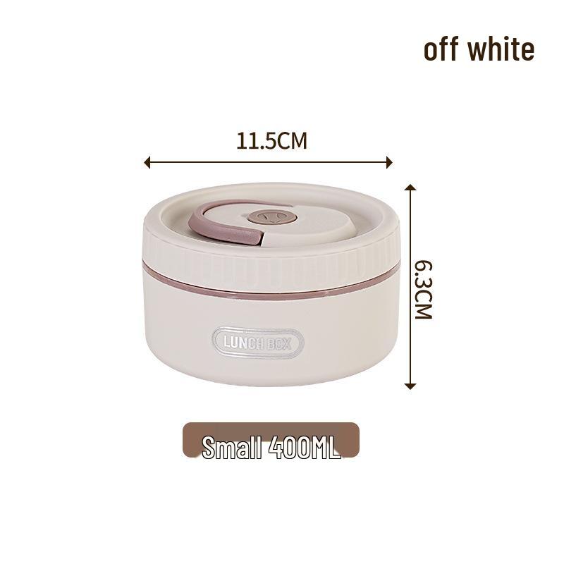 Round Multi-layer Stainless Steel Insulated Bento Box with Lid - Microwaveable Lunch Container for Office and Students.