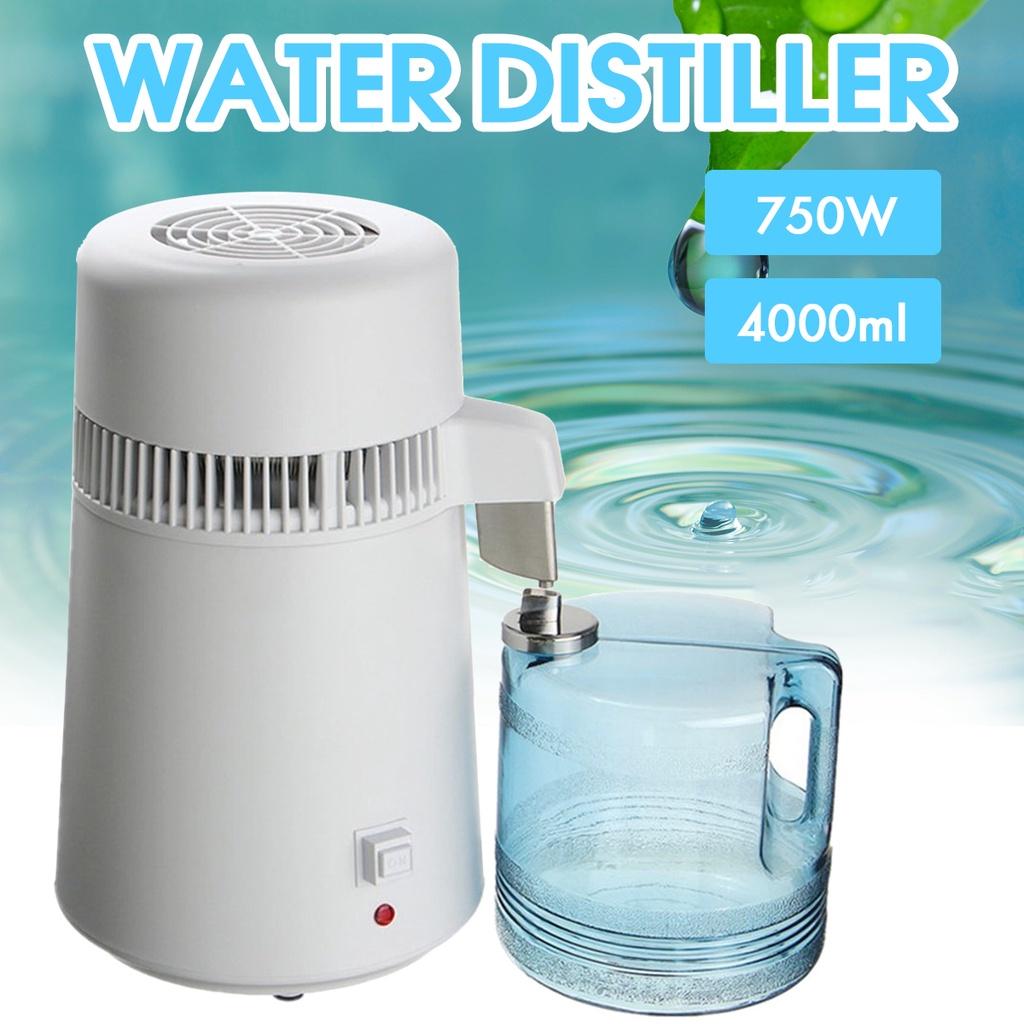 750W 4L Pure Water Distiller Water Purifier Container 4L Stainless Steel Water Filter Device Household Distilled Water