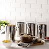 Stainless Steel Canister Set with Lids - Airtight Food Storage Canisters for Kitchen Counters, Tea, Sugar, Flour, Coffee Beans