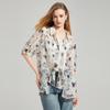 Women's Retro Floral Short Sleeve Blouse