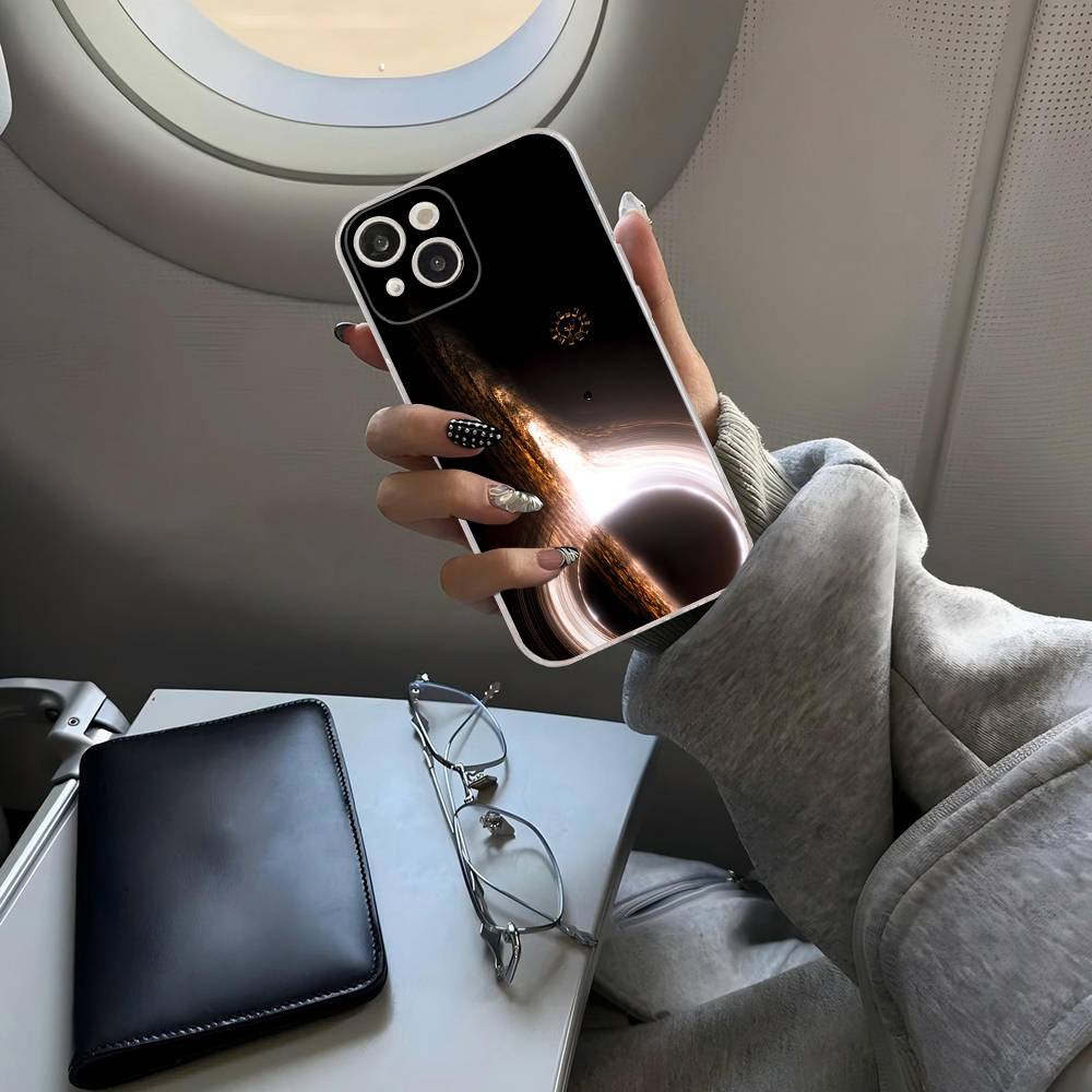 

Interstellar Movie Transparent Phone Case for iPhone 17 Air 16 Pro Max 15 14 13 12 11Plus Shockproof Cover iPhone 17pro max