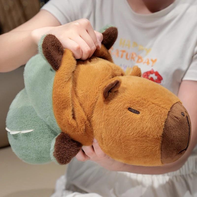 25/35cm Capybara Plush Reversible Alligator Stuffed Animal,2 In 1 Cute Capybara Transformed Crocodile Plush Toy Christmas for Girl Kids