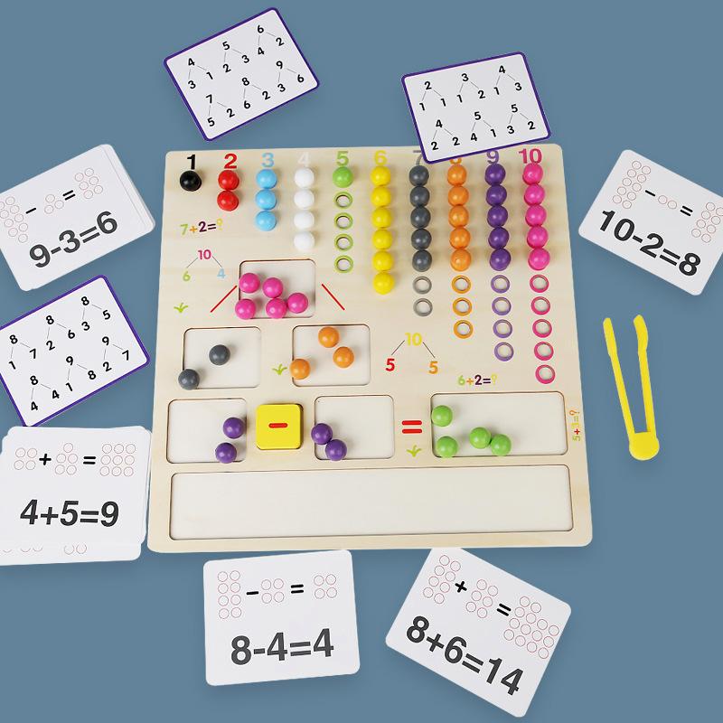 Wooden Beads Balance Tree Game, Chopsticks Hand-Eye Coordination Concentration Training Puzzle Wooden Toy