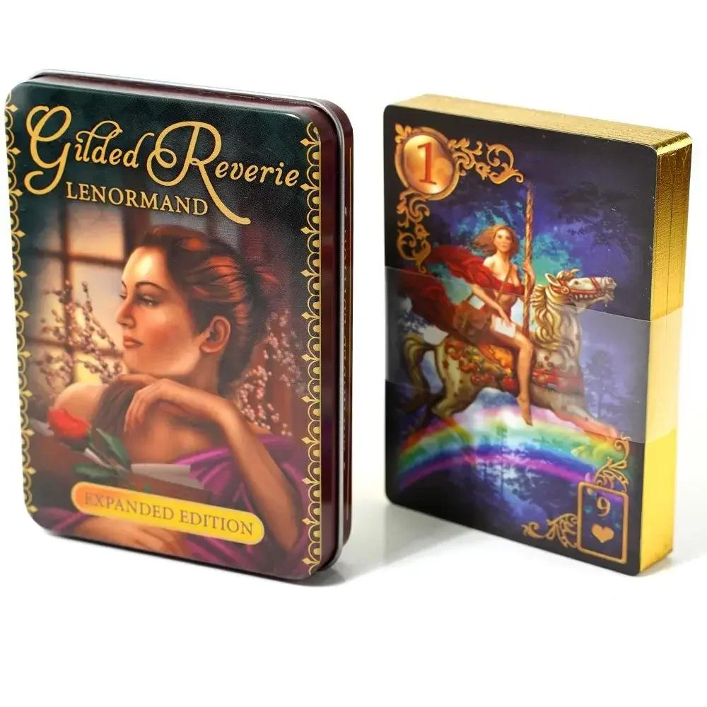 Gilded Reverie Lenormand Tarot Deck Vergulde Rand voor Waarzegspel Kaart