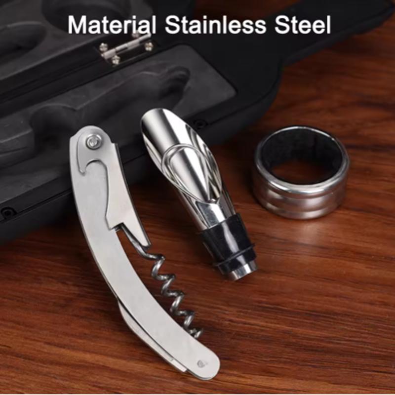 Wine Bottle Opener Creative 3 or 5 Piece Bottle Opening Kit Wine Accessories Set Corkscrew Set Gift Box for Wine Lovers