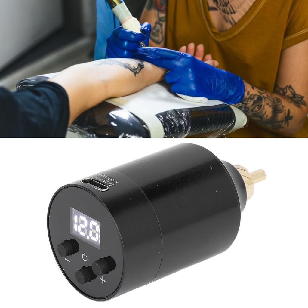 Tattoo Power Supply 1400mAh Wireless Tattoo Battery Voltage Interface Power Supply with Wire
