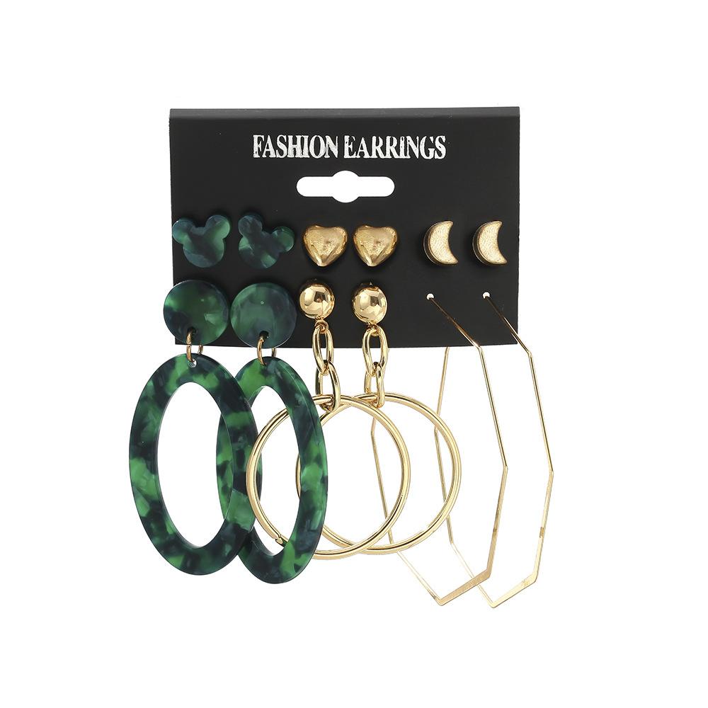 Sleek Geometric Alloy Drop Earrings Simple Minimalist Jewelry Electroplated