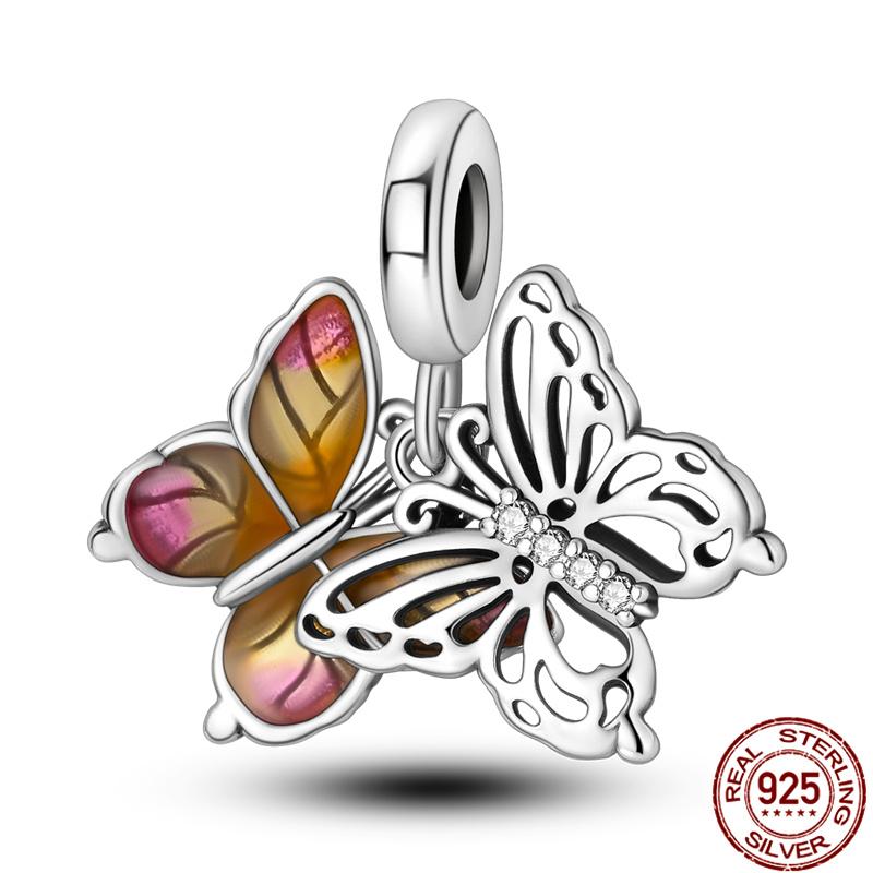 Fit Charms Fororiginal Bracelets 100%Copper Luminous Butterfly Series Beads Diy Jewelry Making For Women Gift