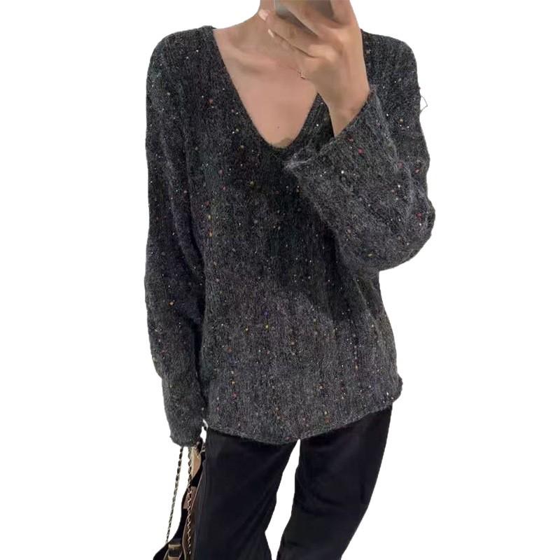 European Style Colorful Dot Wool Knit Sweater - Women's Autumn New Fashion