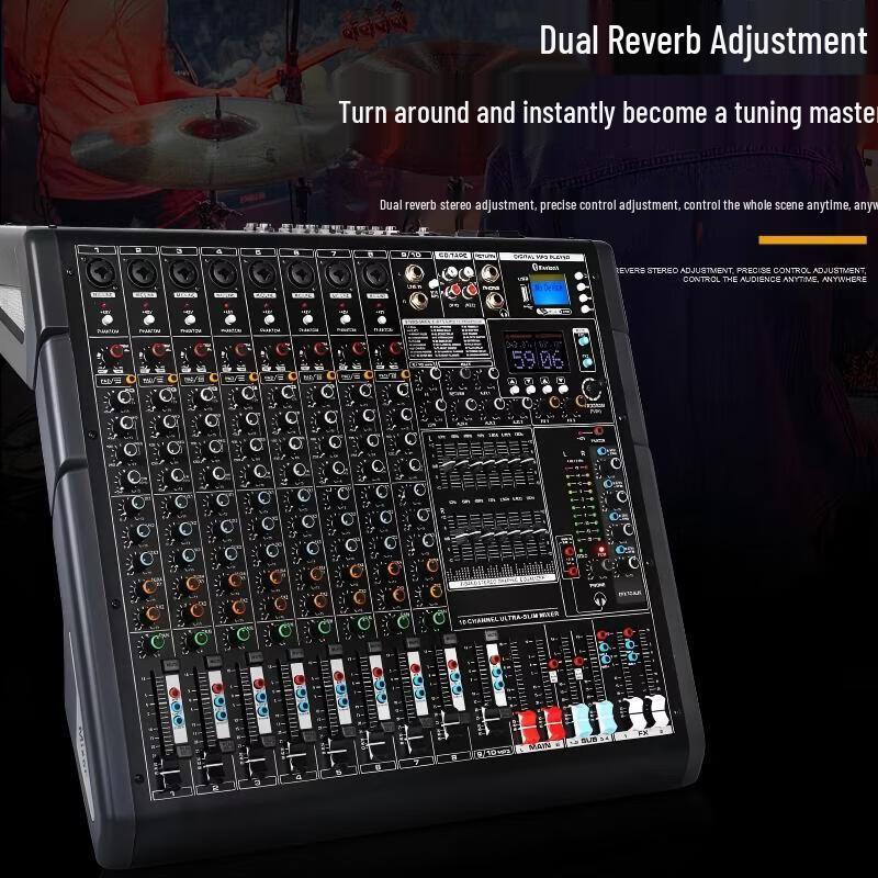 10-Channel Professional Analog Audio Mixer (CN Version)