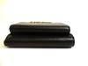 Authentic Jimmy Choo Metal Logo Black Leather Trifold Wallet Compact Wallet NAIMA #a789  Refurbished