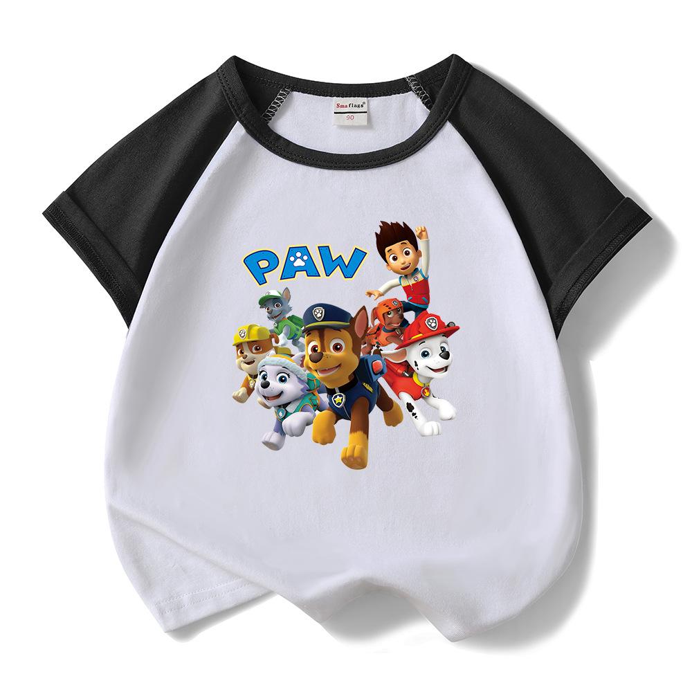 Paw Patrol Summer 2022 Kids' Two-Piece Set: Trendy Short Sleeve T-shirt & Shorts for Boys and Girls