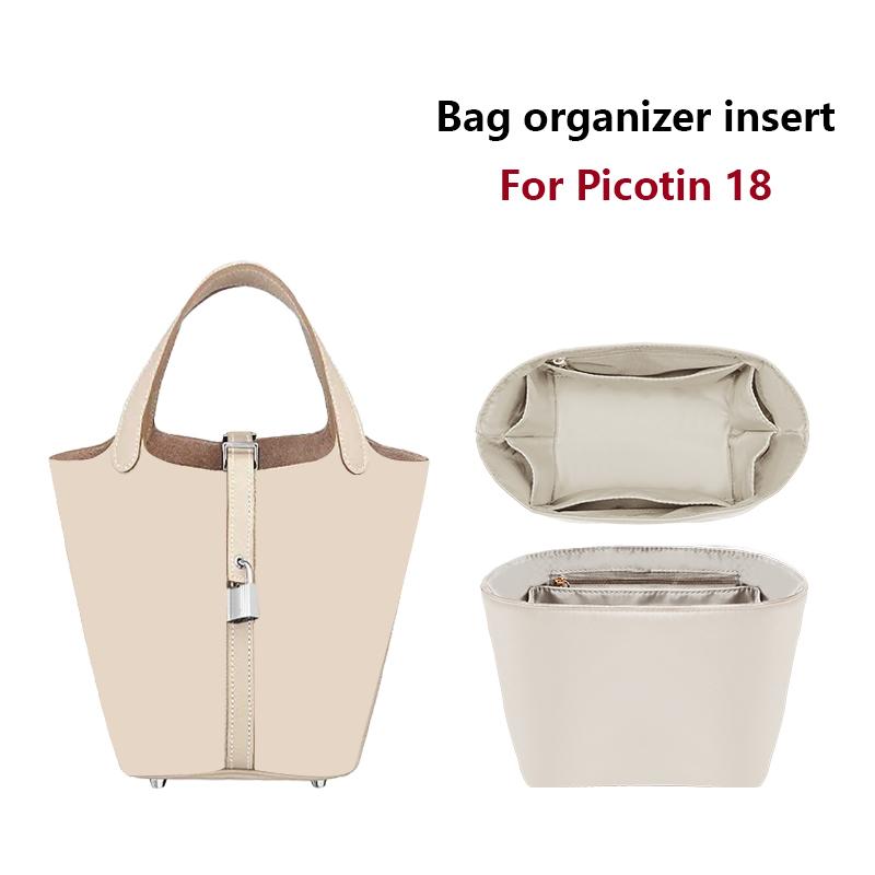 Taschenorganizer-Einsatz Für Picotin 18 22 leicht zu waschen und schnell trocknend Taschenstütze Aufbewahrung Innere Modifikation Taschenzubehör Bags not included beige