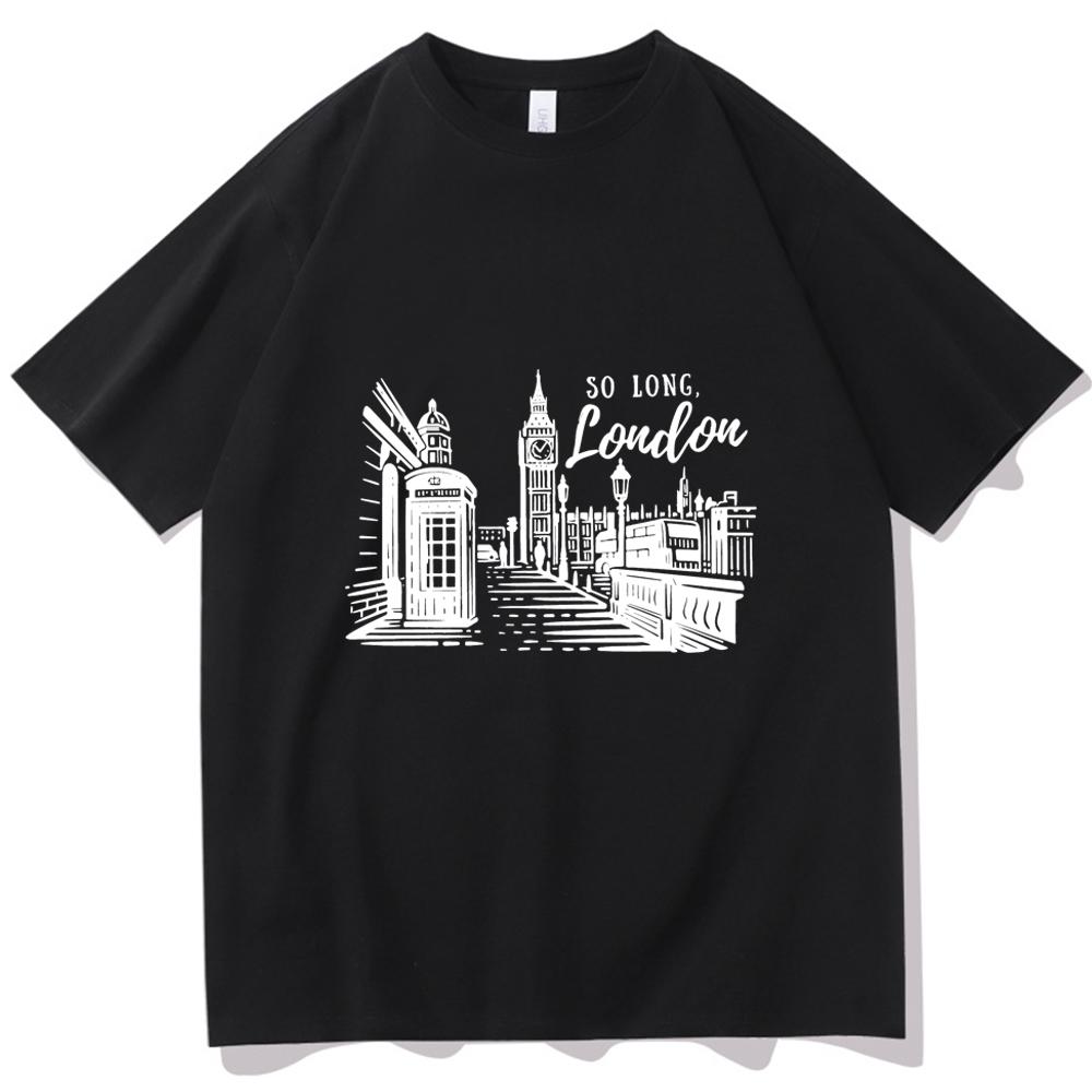 London The Tortured Poets Department Oversized Regular O-neck T Shirts Music Fans Gift T-shirt  Unisex Summer