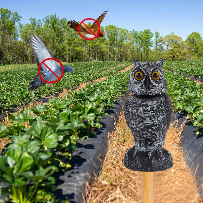 

Fake Owl Decoys To Scare Birds Away 360 Rotating Head Sculptures Bird Control Pigeon Deterrents Outdoor Yard Garden Protectors