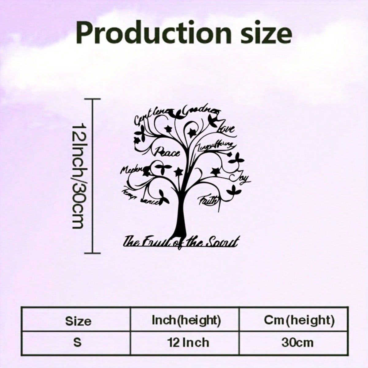 

Metal Wall Art Tree of Life with Scripture Verse Inspirational Gold Iron Decor for Chapel Meditation Room різнокольоровий