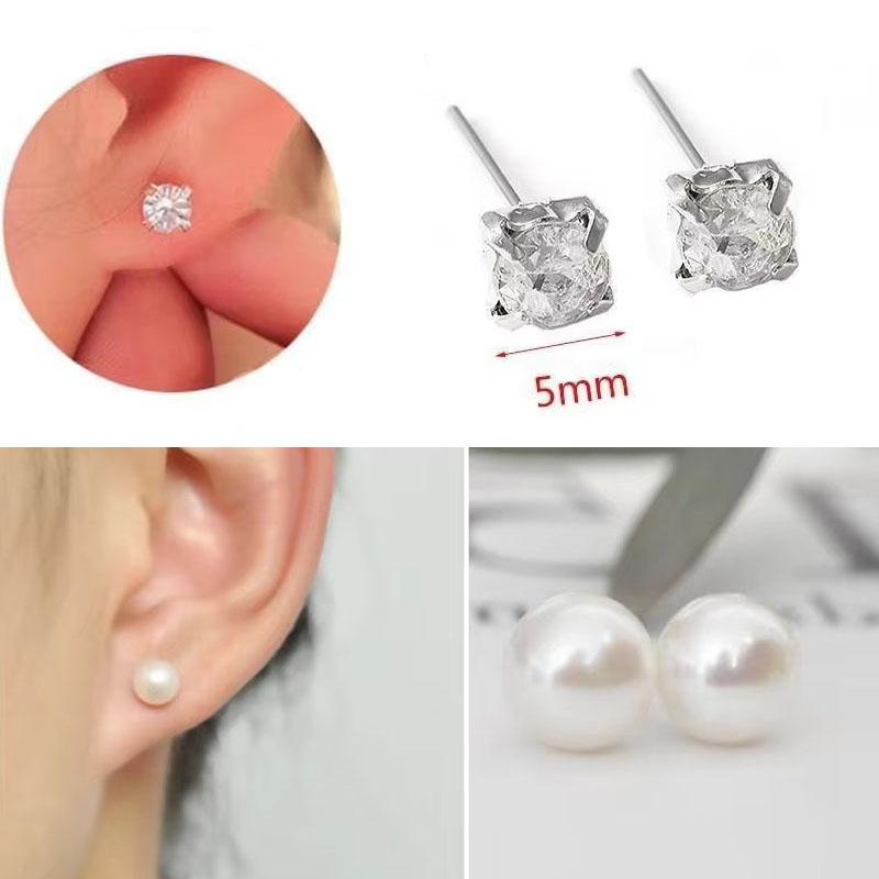 925 Silver Needle Korean Fashion Big Crystal Heart Earrings For Women Jewelry Trending New Luxury Women's Zircon Earrings