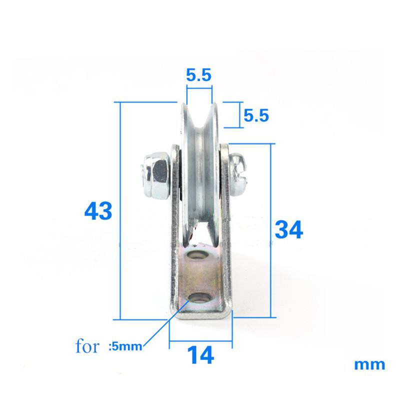 

6*33*8mm V trough lifting wheel, bearing pulley, Yuanbao rack / Tripod wire rope guide wheel, rolling pulley V 6x33x8
