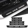 Cinta Protectora para Umbral de Puerta de Coche Moldura Protectora para Estribo con Logo Mazda MX5 MX-5 Fibra de Carbono Protector de Maletero Parachoques Pegatinas Antiarañazos
