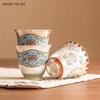40ml High Quality Silver Plated Enamel Teacup Home Ceramic Master Cup Chinese Beauty Zen Tea Cup Custom Tea Accessories