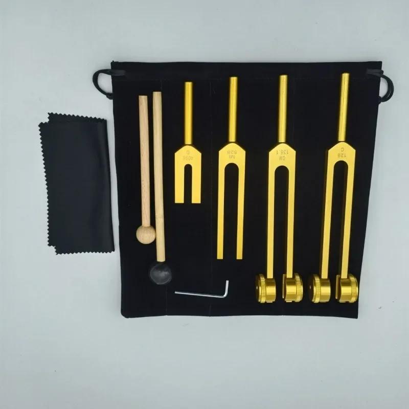 Tuning Fork Therapeutic Diapason Therapy 128Hz 136.1Hz 528Hz 4096C Tuning Forks Set Healing Sound Chakras Harmonizer Accessories