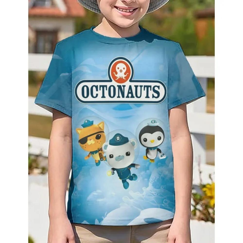 The Octonauts New Style Fun Casual and Fashionable Tee 3D Printing Children T-shirt Comic Kids Summer Boys/girls O-neck Soft Tees Anime Shirt Cute Top