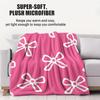 Vintage Sweetheart Bow,Heart&Shark Full-Print Fleece Blanket for Adult Quality Super Soft Warm Blanket for Travel Office Home