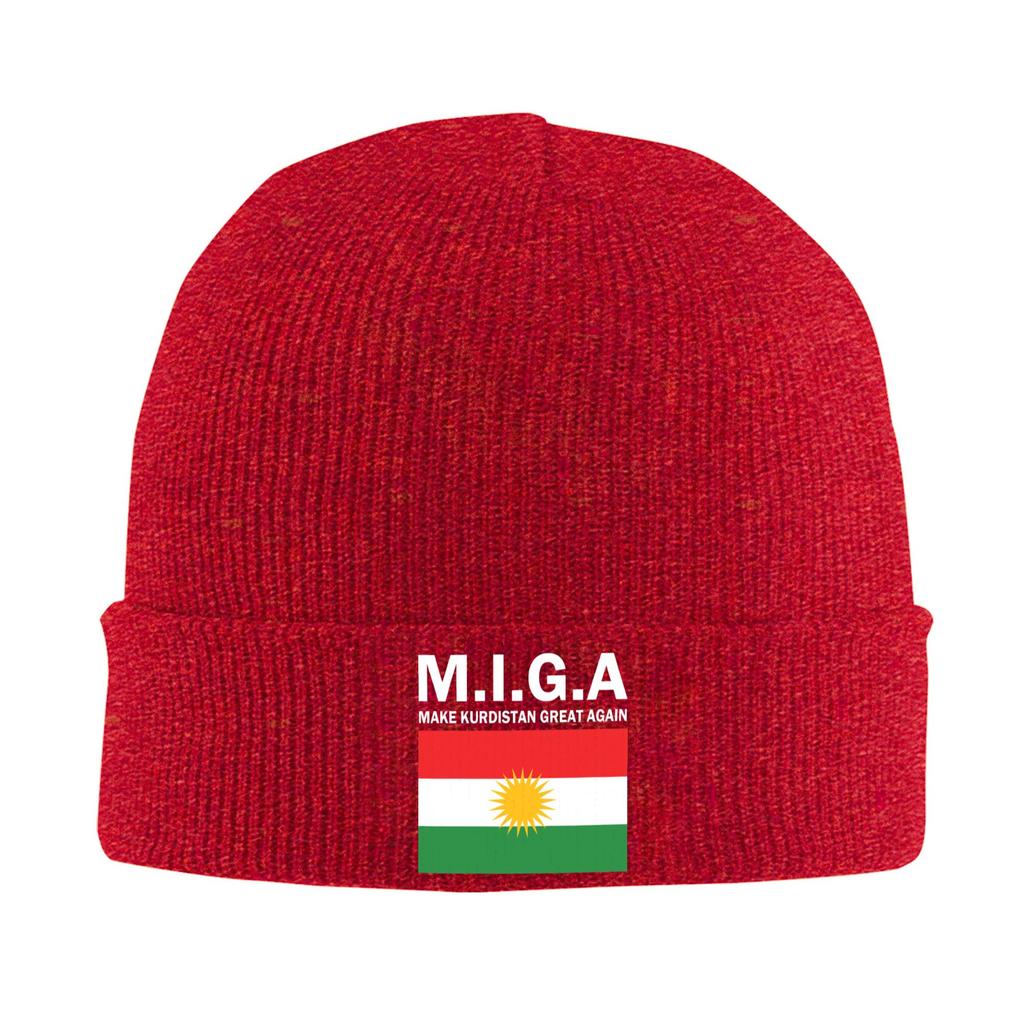 Kurdistan Map Flag Skullies Beanies Caps Cool Winter Warm Women Unisex Knitting Hat Unisex Adult  Bonnet Hat