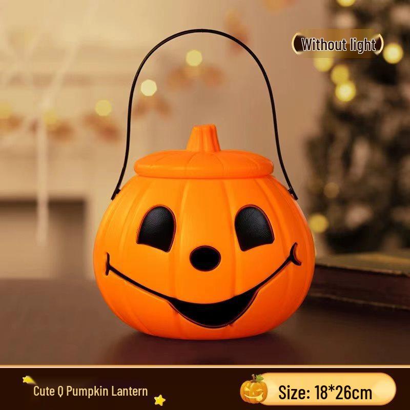 Halloween Pumpkin Lantern and Candy Bag with Luminous Effects for Trick-or-Treating