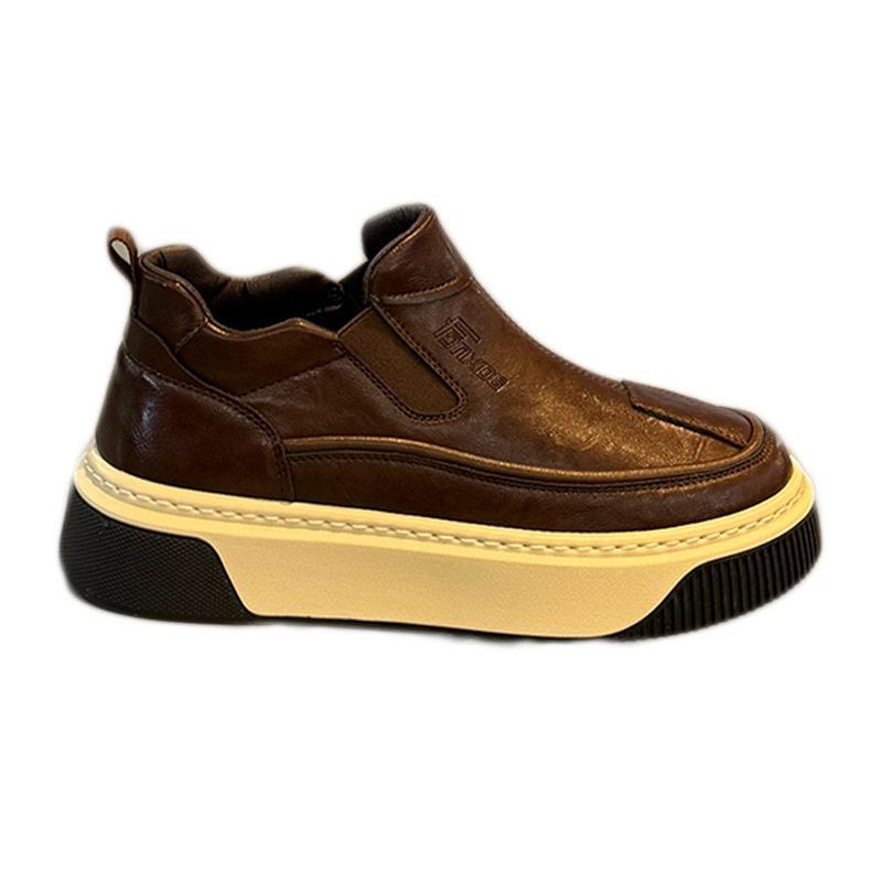 Color matching retro cotton shoes casual trendy light luxury high-end shoes velvet autumn and winter models